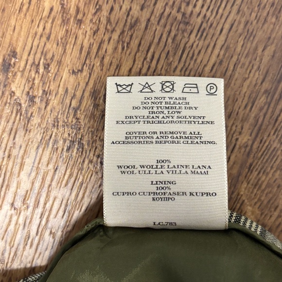 Vintage Burberry Checkered pleated Pencil Skirt in Olive and Beige 8 - Picture 11 of 12